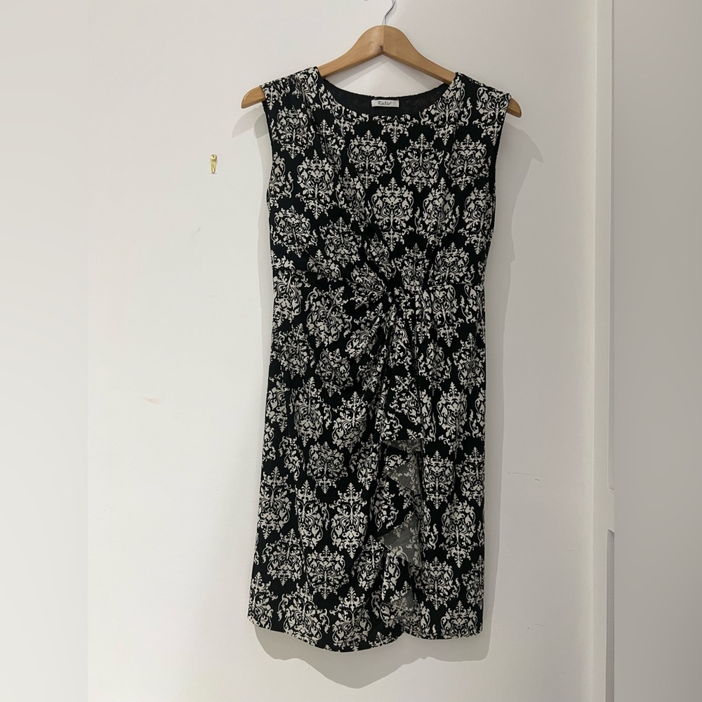 Katie CA53518 Dress Black with Print